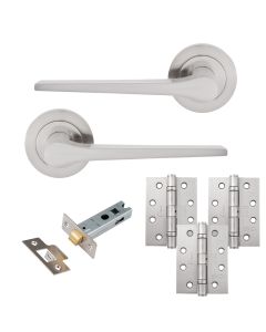 Eclipse Freestyle Satin Nickel Monte Latch Door Pack | 102x76mm (4