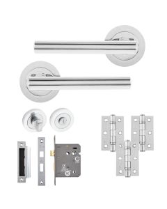 Eclipse Freestyle Polished Chrome Corvette Bathroom Door Pack | 76x51mm (3