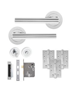 Eclipse Freestyle Polished Chrome Corvette Bathroom Door Pack | 102x67mm (4