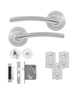 Eclipse Freestyle Polished & Satin Chrome Tifosi Bathroom Door Pack | 76x51mm (3