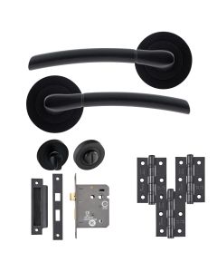 Eclipse Freestyle Matt Black Tifosi Bathroom Door Pack | 76x51mm (3
