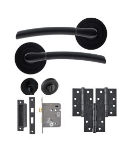 Eclipse Freestyle Matt Black Tifosi Bathroom Door Pack | 102x76mm (4