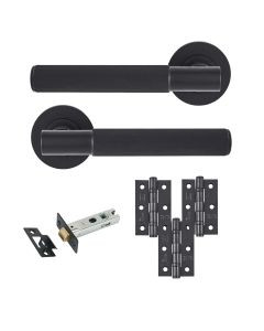 Eclipse Insignia Matt Black Linear Latch Door Pack | 76x51mm (3