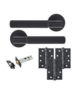 Eclipse Insignia Matt Black Linear Latch Door Pack | 102x76mm (4