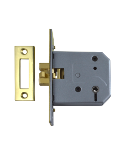 UNION Polished Brass 75mm Sliding Bathroom Lock with Clawbolt | 2426-75-PL