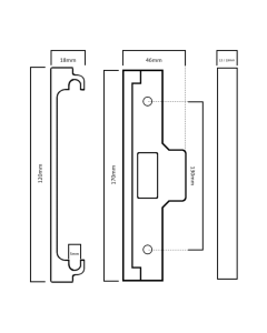 UNION Polished Brass 2992 Latch Rebate | J-2992-PL-0.5