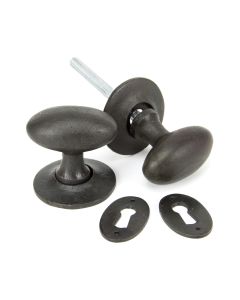 From the Anvil Set External Beeswax Oval Mortice / Rim Knob Set | 92065