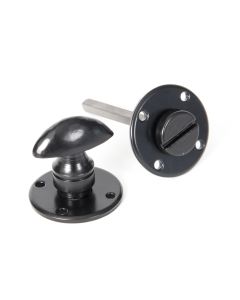 From the Anvil 41mm Black Round Bathroom Thumbturn & Snib Release | 33382