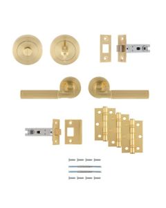 Satin Brass Belas Bathroom Pack - Ultimate Door Pack
