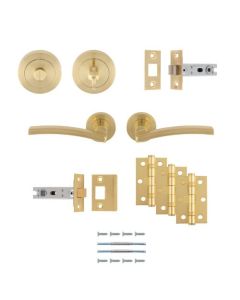 Satin Brass Tavira Bathroom Pack - Ultimate Door Pack