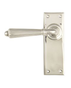 Set From the Anvil Polished Nickel Hinton Lever Latch Furniture | 45323
