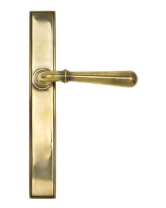 Set From the Anvil Aged Brass Slimline Newbury Lever Latch Furniture | 45429