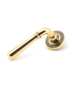 Set Aged Brass Newbury Lever on Beehive rose | 45757