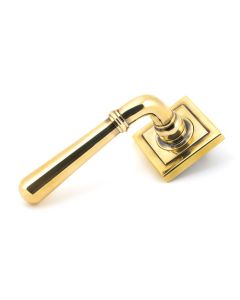 Set Aged Brass Newbury Lever on Square rose | 45758