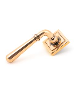 Set Polished Bronze Newbury Lever on Square rose | 46068 | 50036