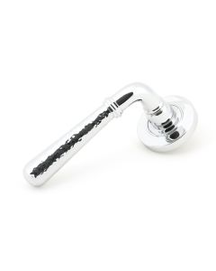 Set Polished Chrome Hammered Newbury Lever on Plain rose | 46073 | 50041