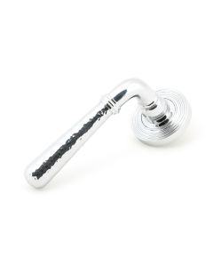 Set Polished Chrome Hammered Newbury Lever on Beehive rose | 46075 | 50043