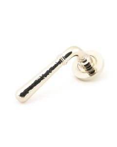 Set Polished Nickel Hammered Newbury Lever on Plain rose | 46077 | 50045