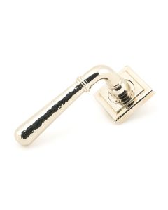 Set Polished Nickel Hammered Newbury Lever on Square rose | 46080| 50048