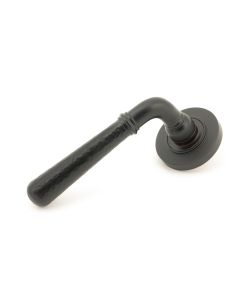 Set Aged Bronze Hammered Newbury Lever on Plain rose | 46081 | 50049
