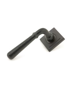 Set Aged Bronze Hammered Newbury Lever on Square rose | 46084 | 50052