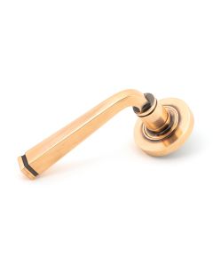 Set Polished Bronze Avon Round Lever on Plain rose | 46093 | 50061