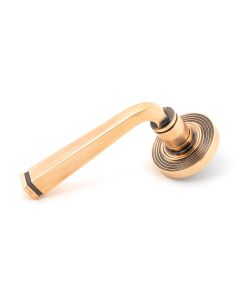 Set Polished Bronze Avon Round Lever on Beehive rose | 46095 | 50063