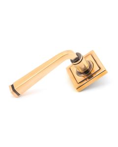 Set Polished Bronze Avon Round Lever on Square rose | 46096 | 50064