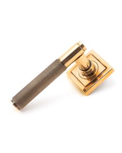 Set Polished Bronze Brompton Lever on Square rose | 46104 | 50106