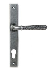 Set Pewter Hammered Newbury Slimline Espag. Lock Set | 46389