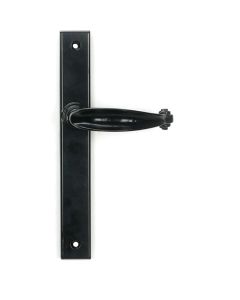 Black Cottage Slimline Lever Espag. Latch Set | 46400