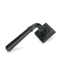 Set Matt Black Newbury Lever on Square rose | 46462 | 51329