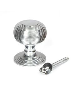 Satin Chrome Beehive Centre Door Knob | 46659