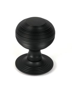 Matt Black Beehive Centre Door Knob | 46660