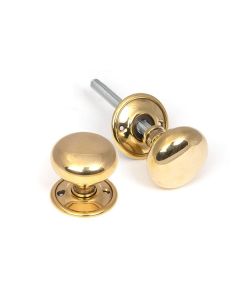 Aged Brass Mushroom Mortice/Rim Knob Set | 46681