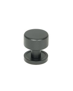 Anvil Matt Black Brompton 25mm Cabinet Knob (plain) | 46838