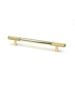 Polished Brass 220mm Half Knurled Brompton Medium Pull Handle | 46868