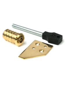 Polished Brass Key-Flush Sash Stop  |  47130