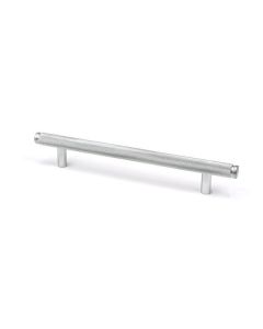 Satin Chrome 220mm Full Knurled Brompton Medium Pull Handle | 47139