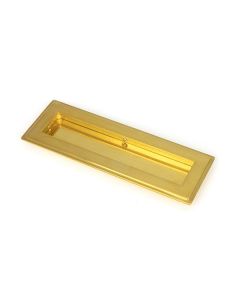 Polished Brass 175mm Art Deco Rectangular Flush Pull Handle | 47157