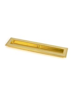 Polished Brass 250mm Art Deco Rectangular Flush Pull Handle | 47158