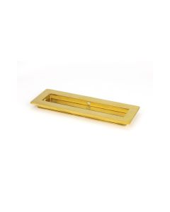 Polished Brass 175mm Plain Rectangular Flush Pull Handle | 47159