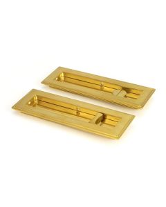 Polished Brass 175mm Art Deco Rectangular Flush Pull - Privacy | 47161