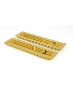 Polished Brass 250mm Plain Rectangular Flush Pull - Privacy | 47164