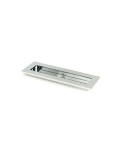 Polished Chrome 175mm Plain Rectangular Flush Pull Handle | 47177
