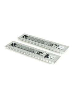 Polished Chrome 250mm Art Deco Rectangular Flush Pull - Privacy | 47180