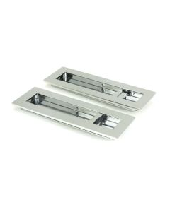 Polished Chrome 175mm Plain Rectangular Flush Pull - Privacy | 47181