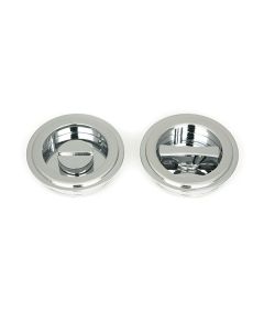 Polished Chrome 60mm Art Deco Round Flush Pull Handle - Privacy | 47187