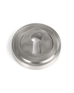 Satin SS (316) Round Standard Keyhole Escutcheon (Art Deco) | 49865