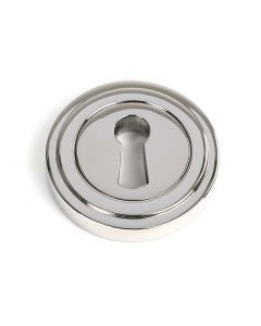 Polished SS (316) Round Standard Keyhole Escutcheon (Art Deco) | 49869